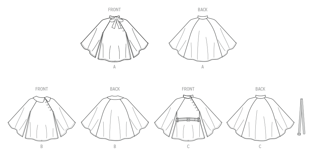 Patron McCall's n°8538 - Capes élégantes pour enfants