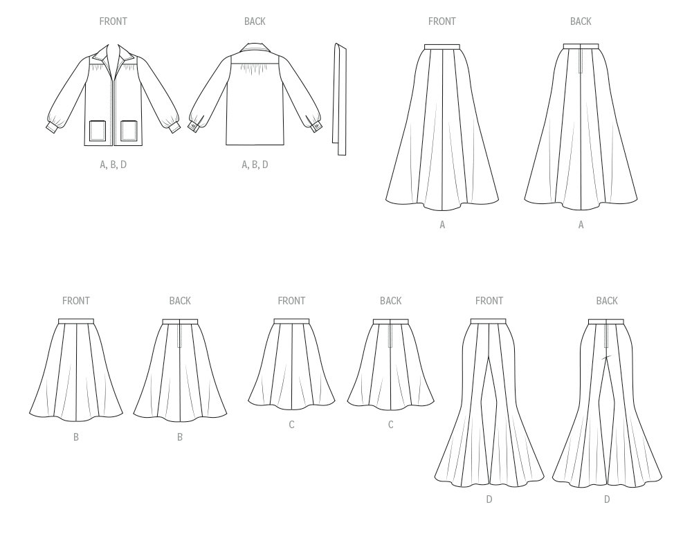 Patron McCall's n°8542 - Veste, jupe et pantalon vintage élégants