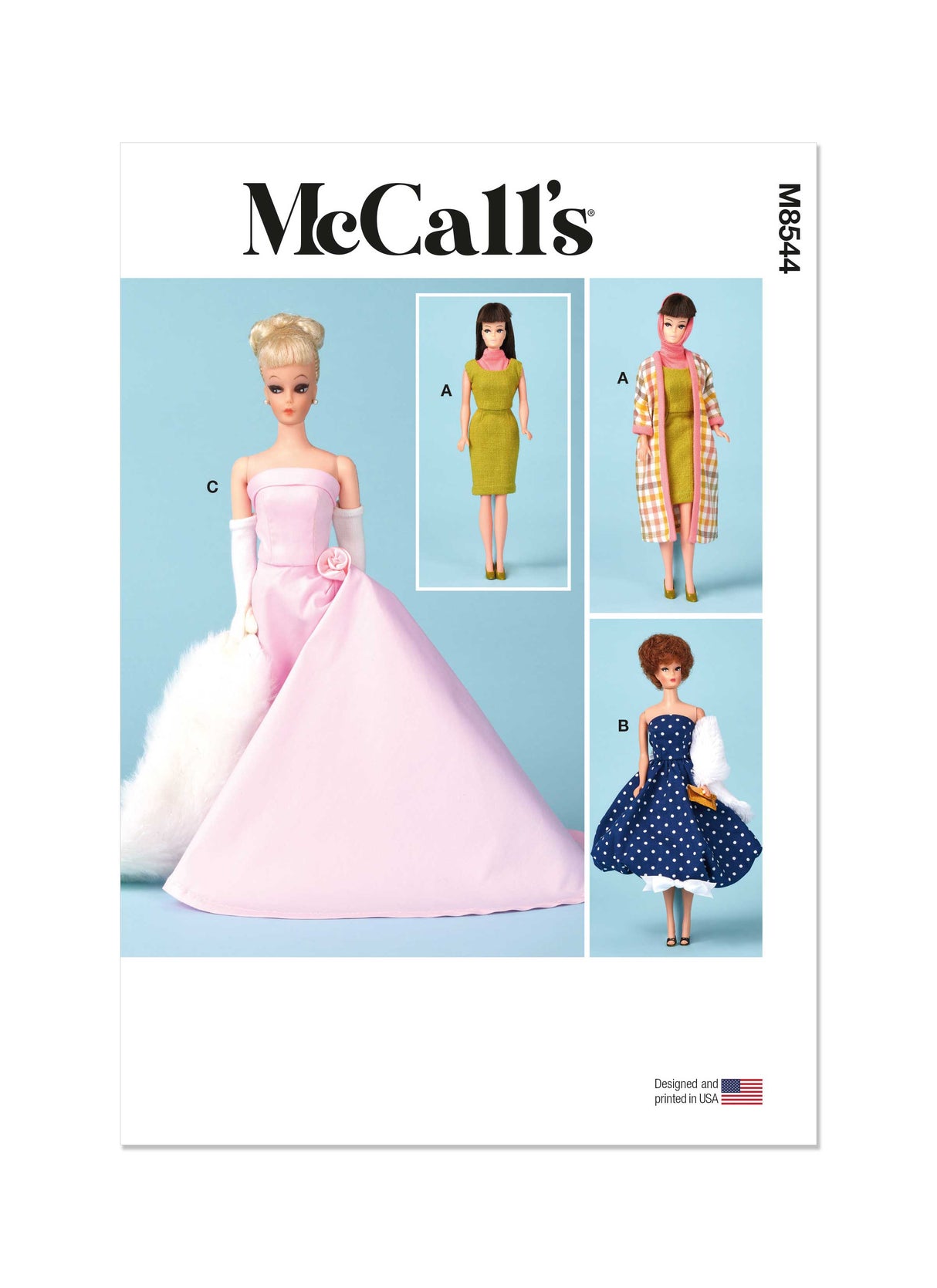 Patron McCall's n°8544 - Vêtements pour poupées de 29 cm