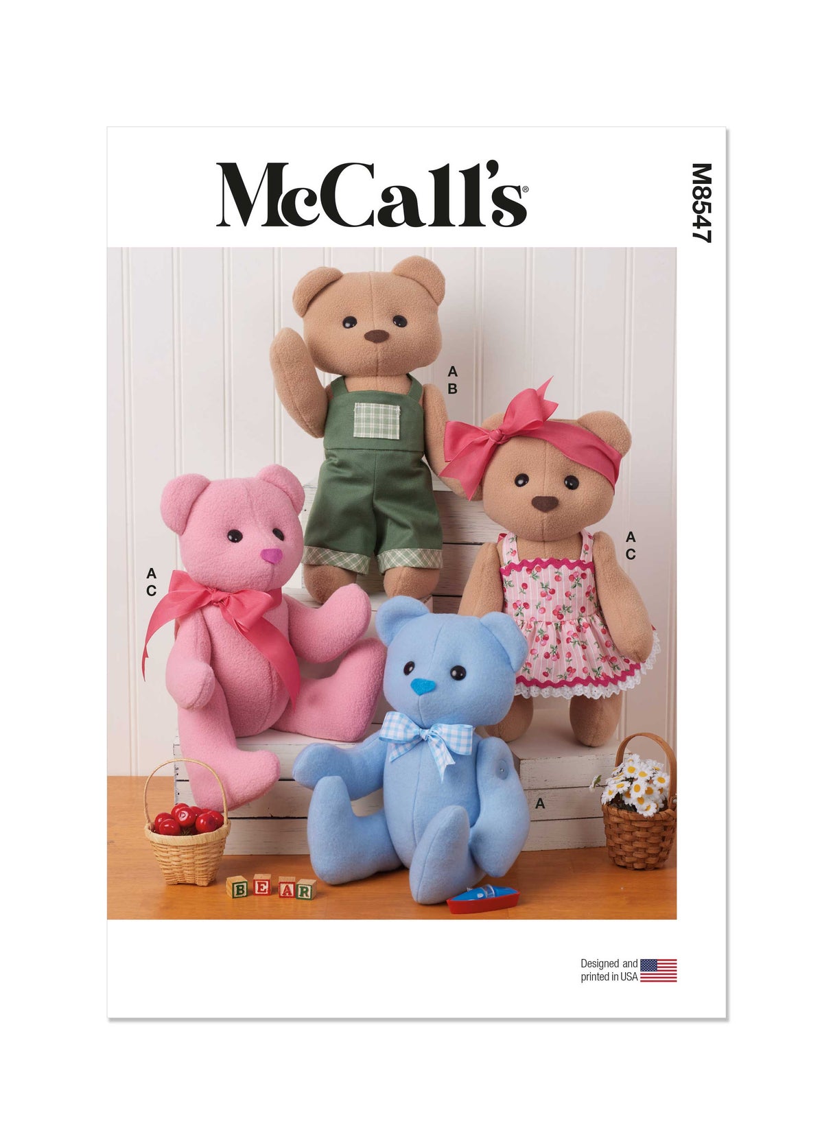 Patron McCall's n°8547 - Ours en peluche articulé