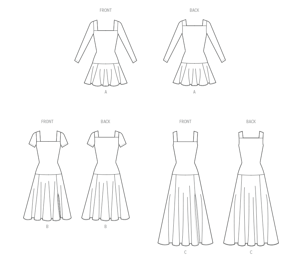 Patron McCall's n°8551 - Robe en maille variée