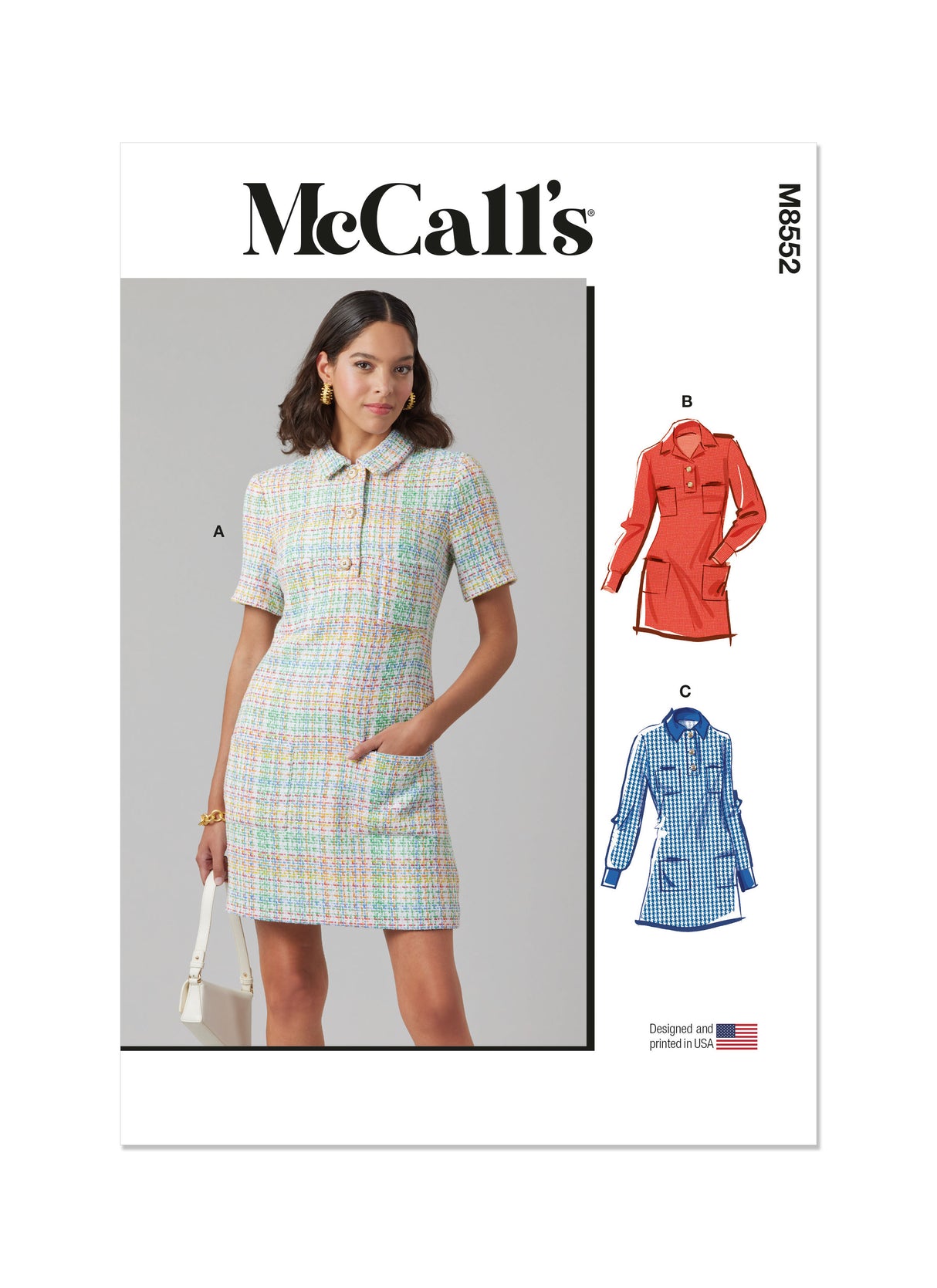 Patron McCall's n°8552 - Robe cintrée avec variations de manches