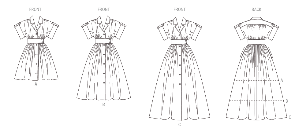 Patron McCall's n°8556 - Robe chemisier boutonnée
