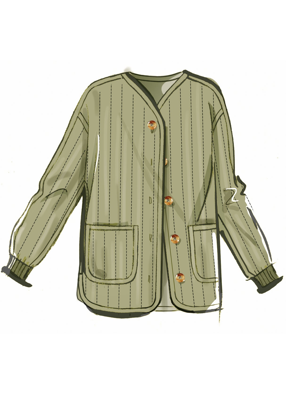 Patron McCall's n°8560 - Veste matelassée boutonnée