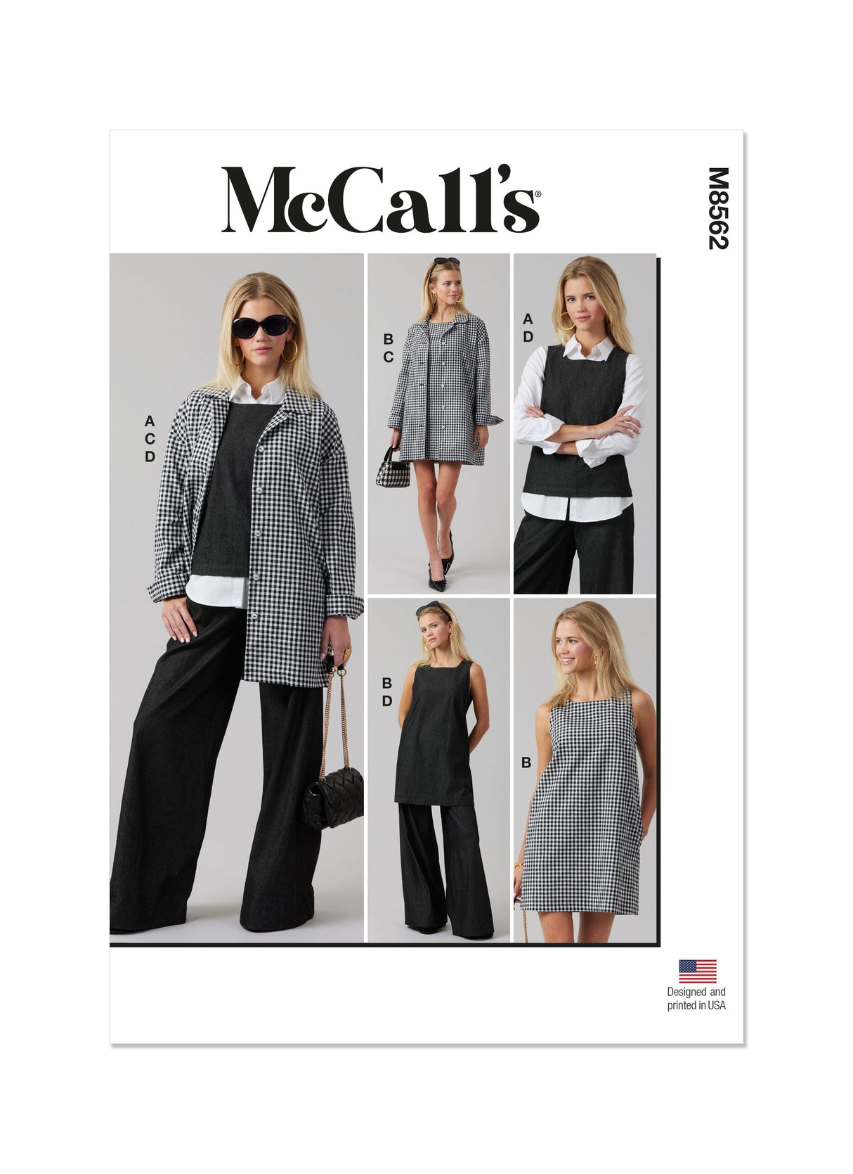 Patron McCall's n°8562 - Ensemble complet top robe veste pantalon