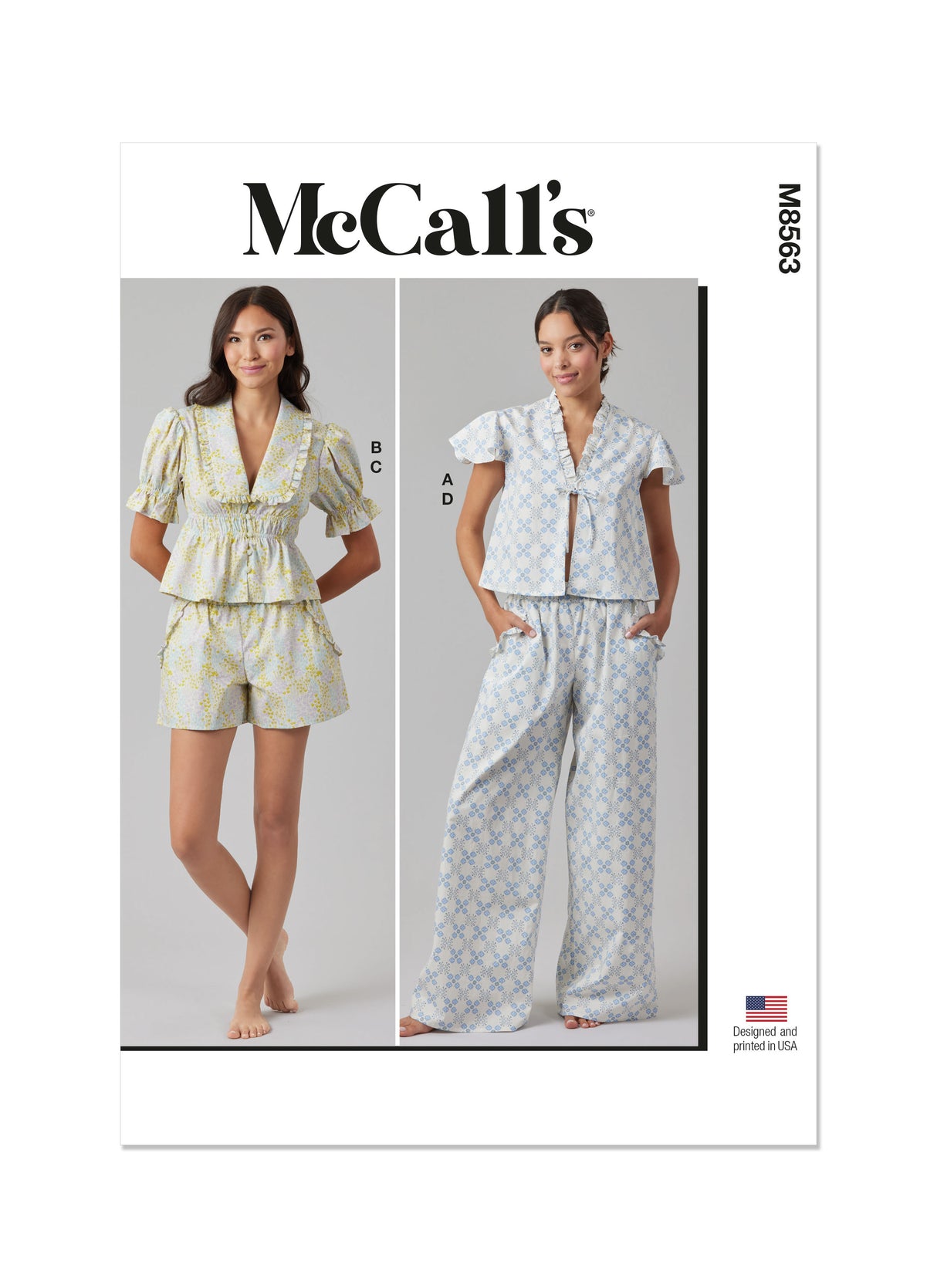Patron McCall's n°8563 - Ensemble détente haut court et bas