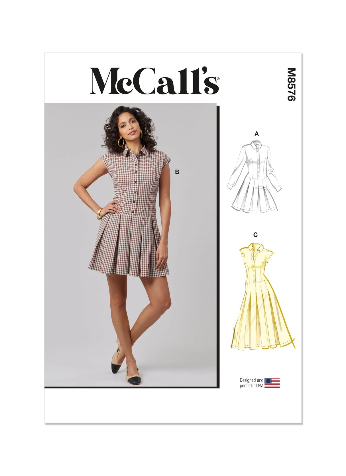 Patron McCall's n°8576 - Robe à taille basse boutonnée