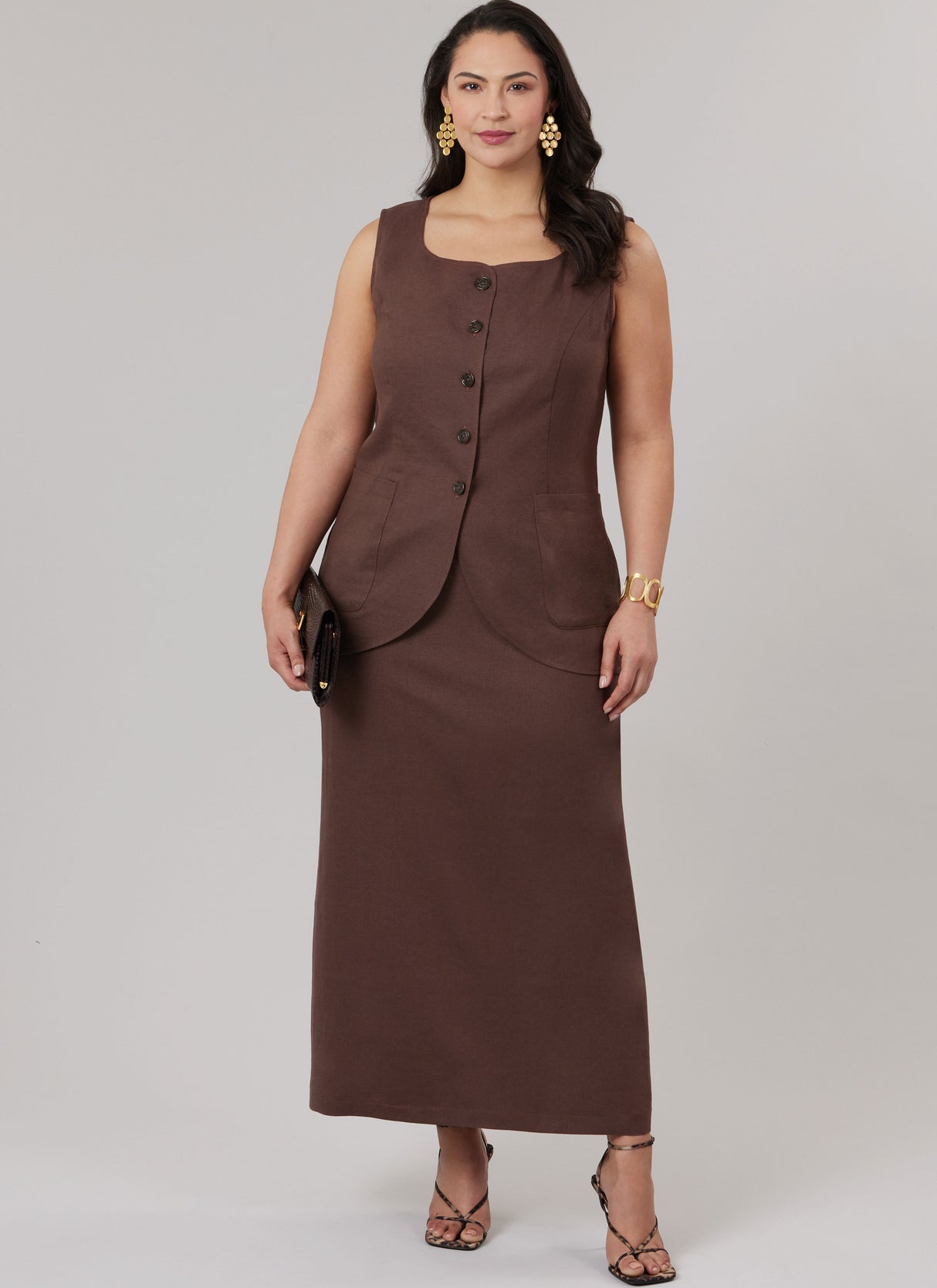 Patron McCall's n°8585 - Top ajusté, short ou jupe coordonnés
