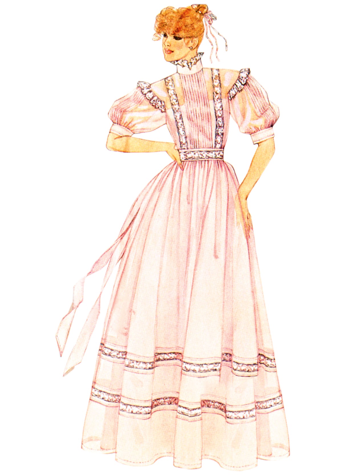 Patron McCall's n°8595 - Robe longue vintage
