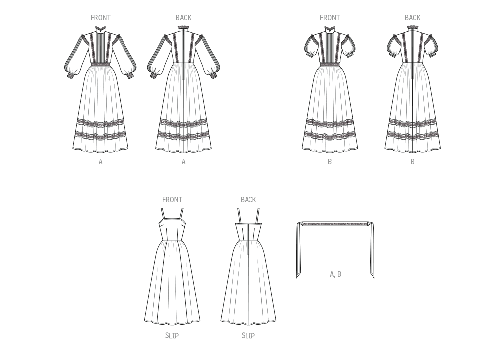 Patron McCall's n°8595 - Robe longue vintage