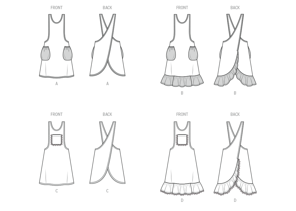 Patron McCall's n°8598 - Tabliers femme