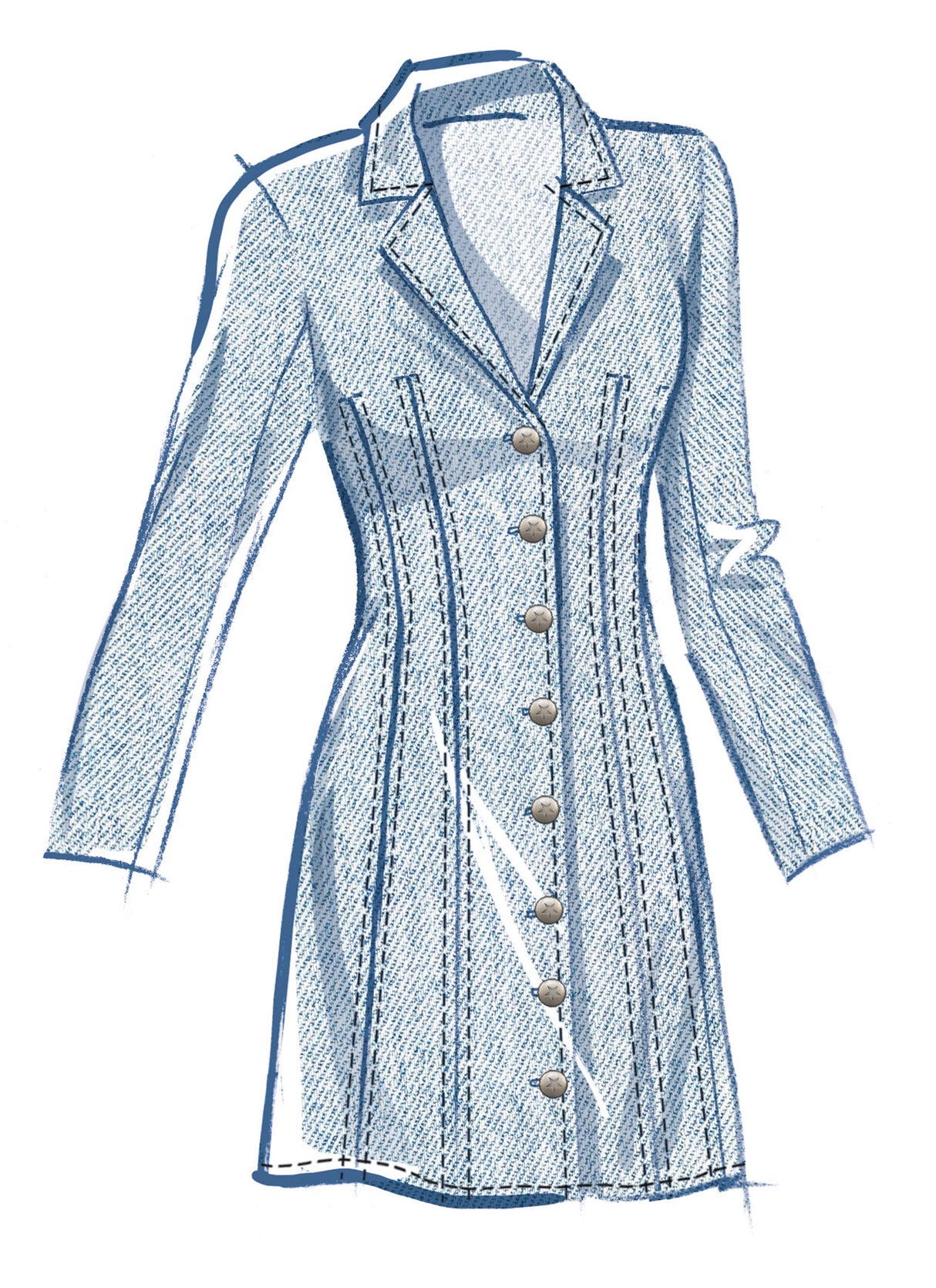Patron McCall's n°8601 - Robe boutonnée