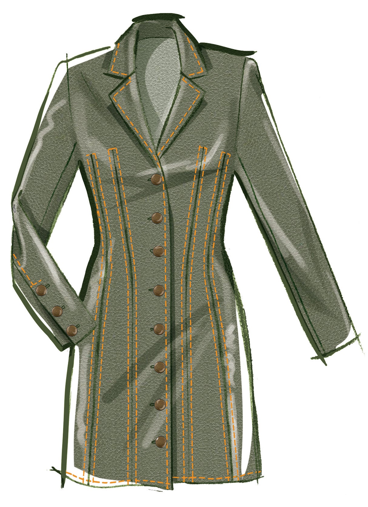 Patron McCall's n°8601 - Robe boutonnée