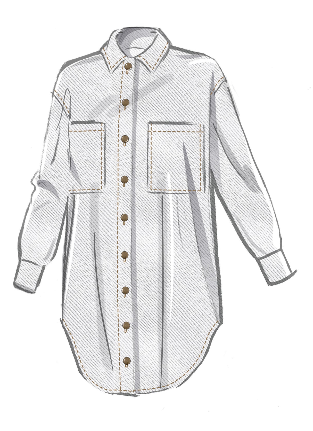 Patron McCall's n°8606 - Chemise boutonnée ample