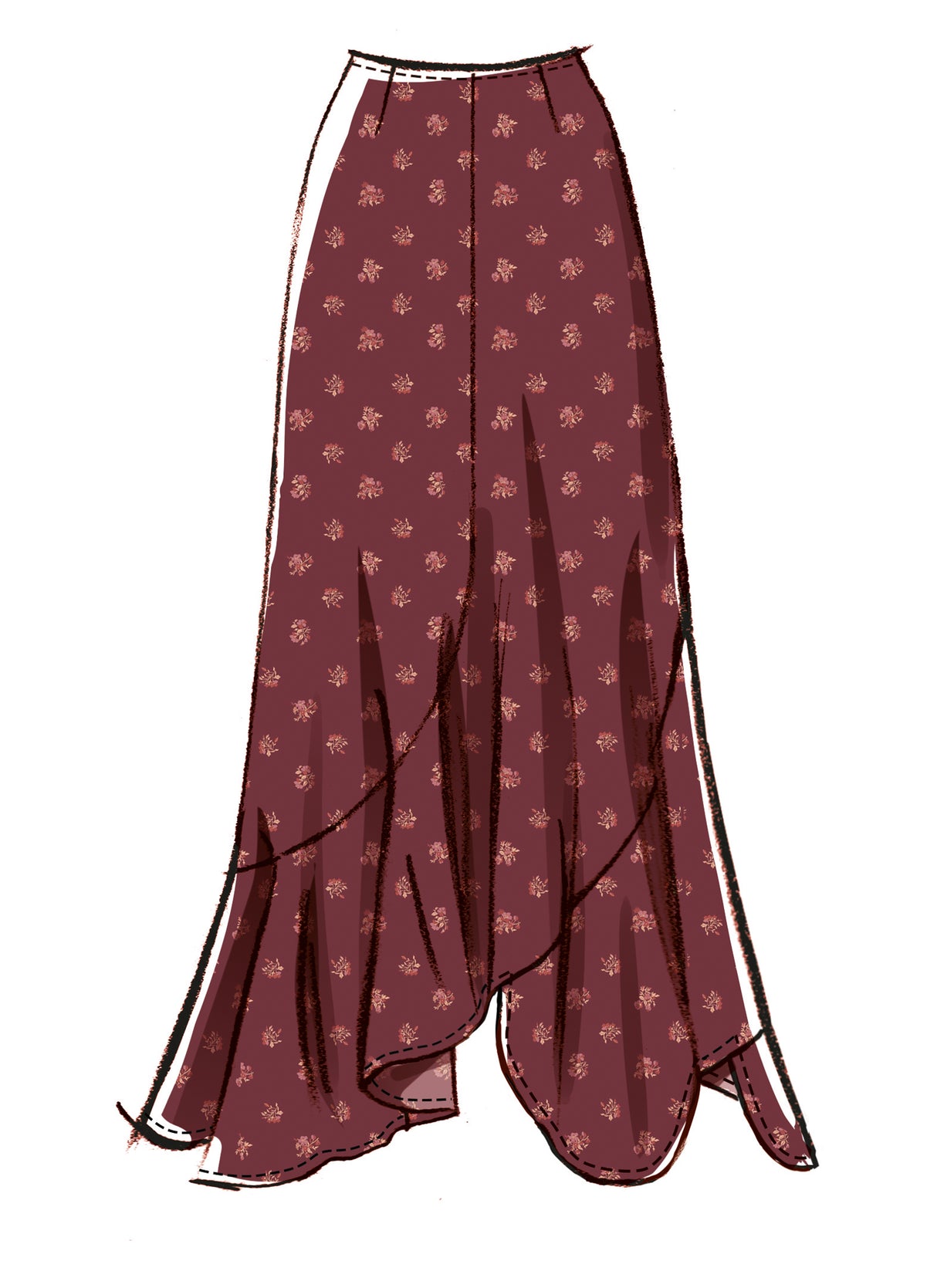 Patron McCall's n°8608 - Jupe asymétrique
