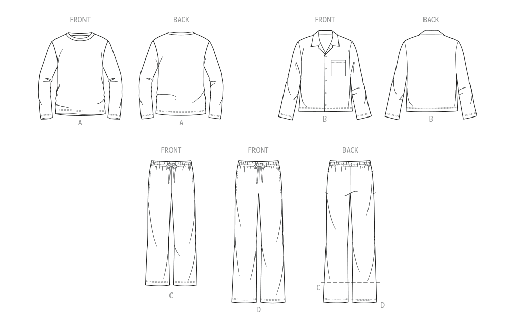 Patron McCall's n°8616 - Pyjama & tenue de détente