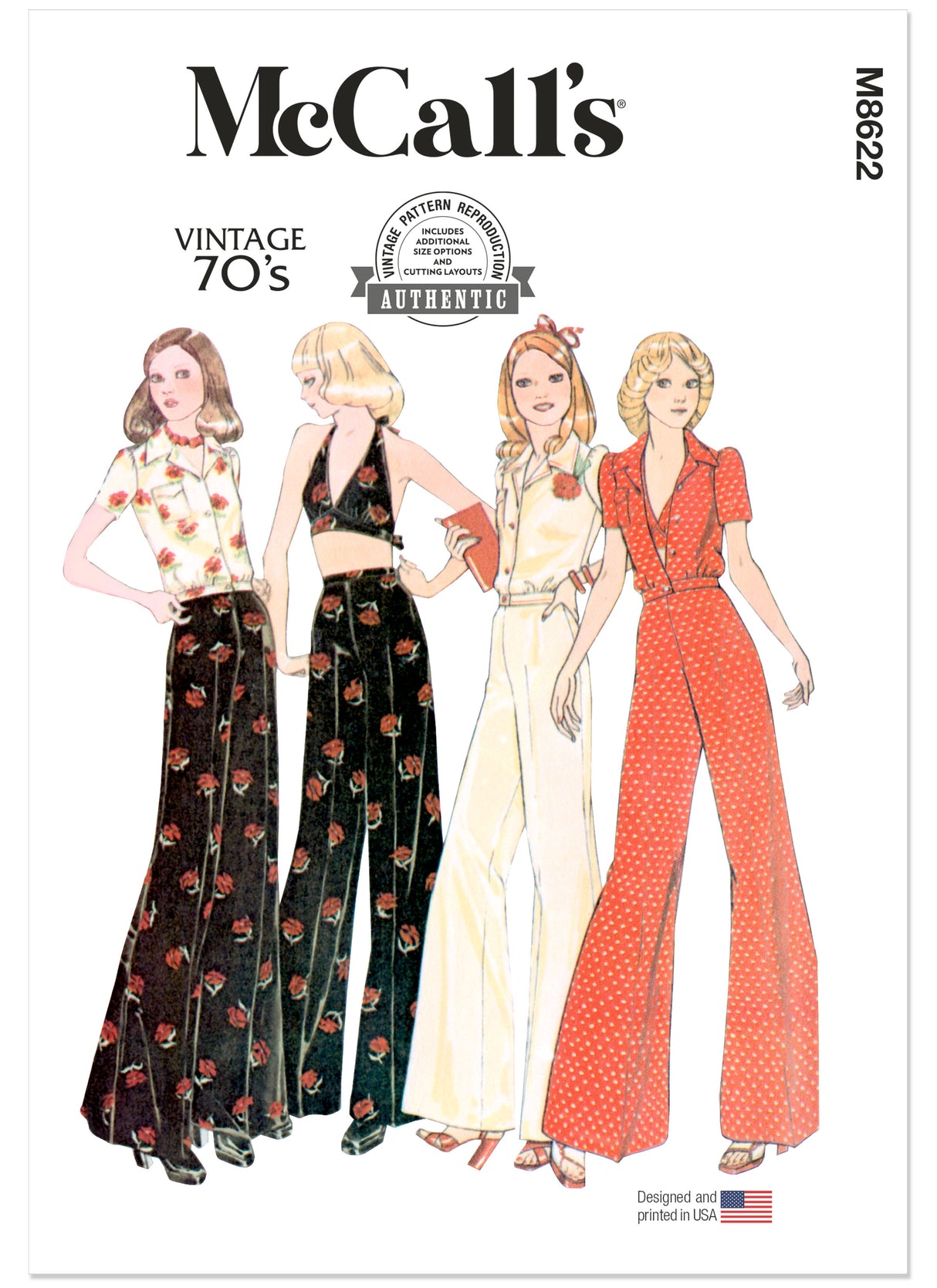 Patron McCall's n°8622 - Blouse / top halter & pantalon coordonné