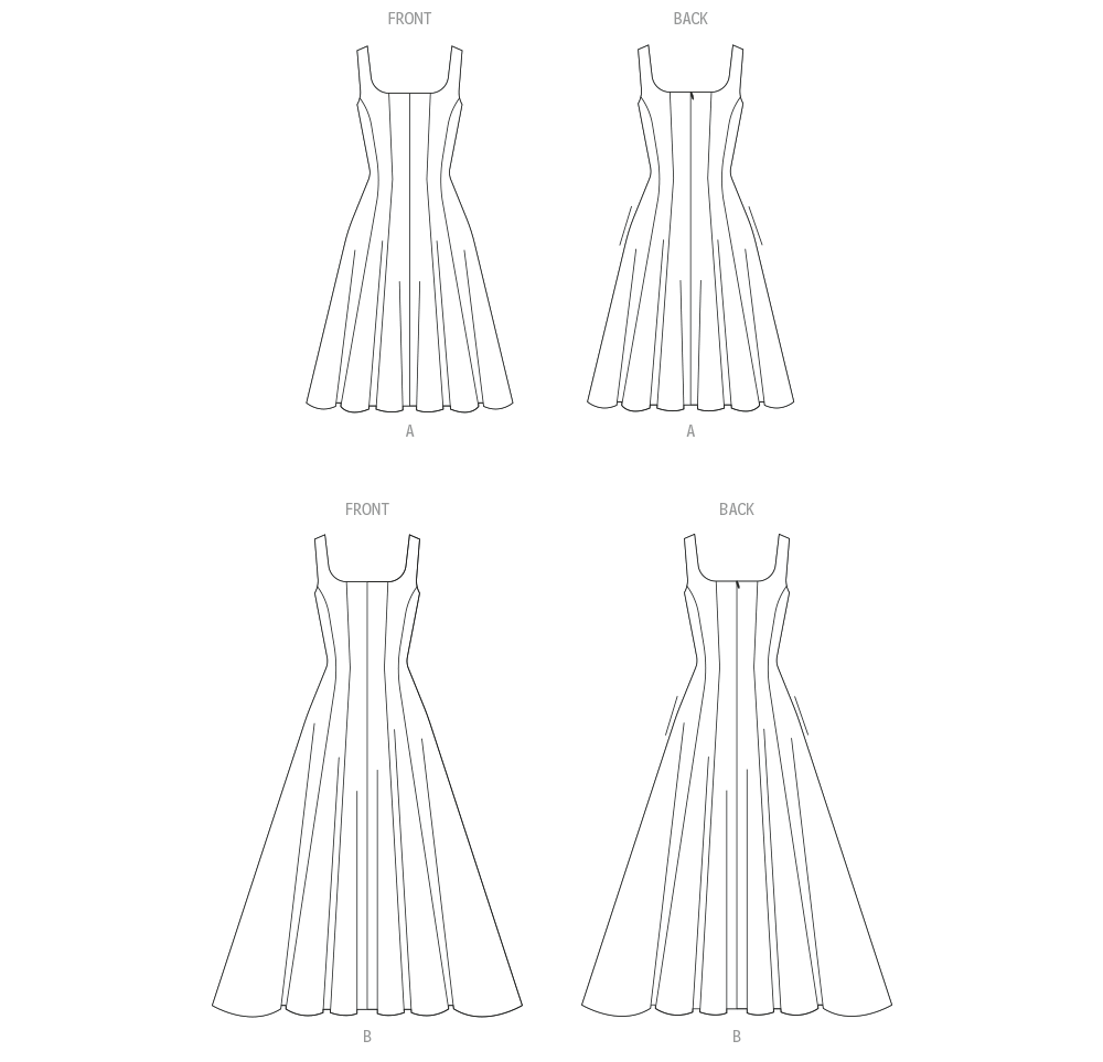 Patron McCall's n°8627 – Robe sans manches midi ou longue