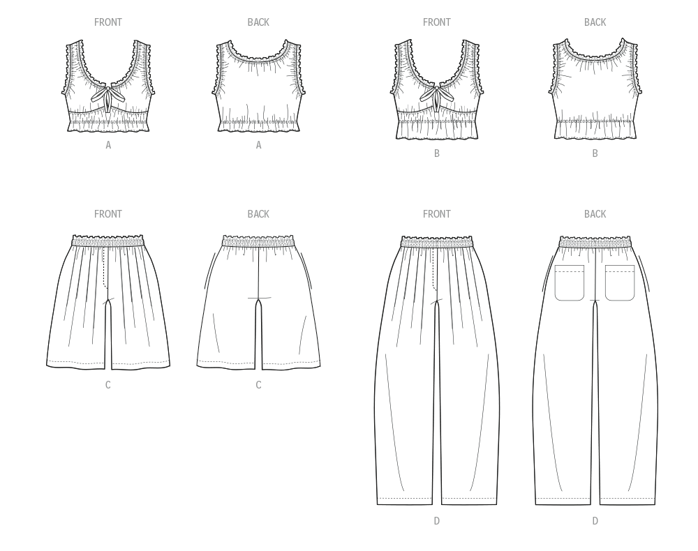 Patron McCall's n°8634 – Short et pantalon ample à plis