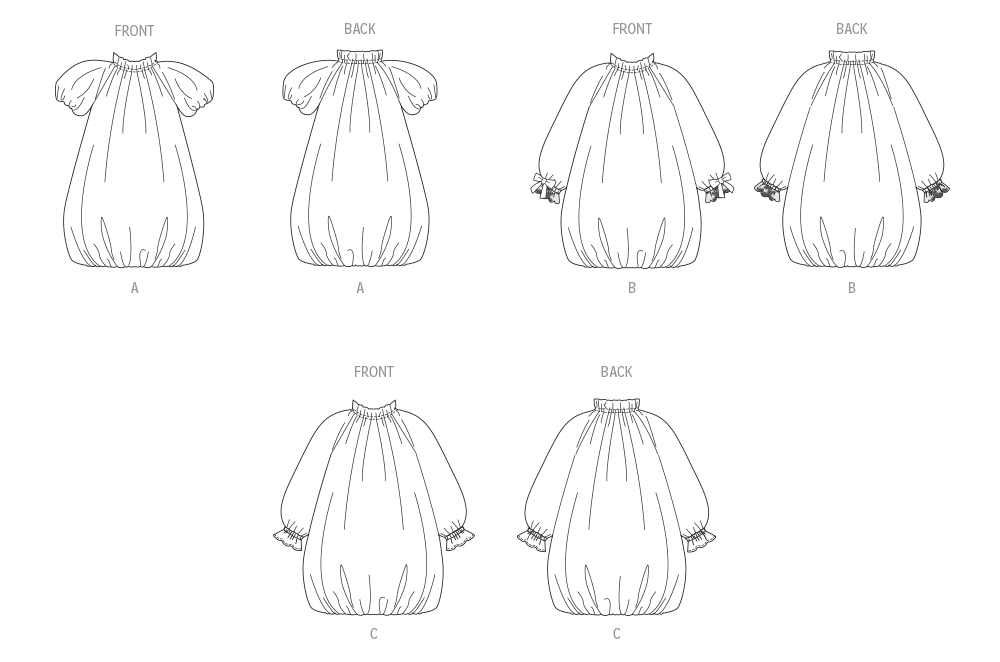 Patron McCall's n°8641 – Robe à ourlet bouffant et col volant