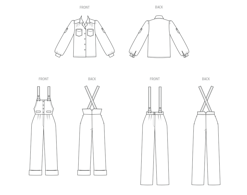 Patron McCall's n°8645 – Salopette et pantalon vintage