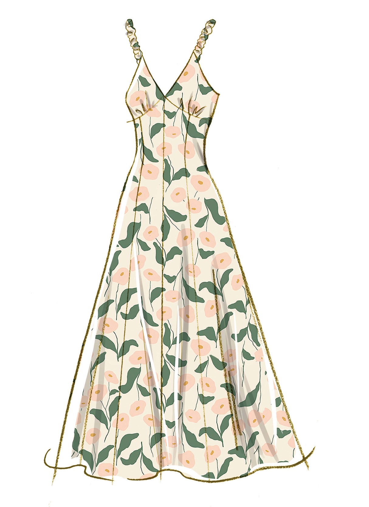 Patron McCall's n°8649 – Robes évasées à décolleté en V