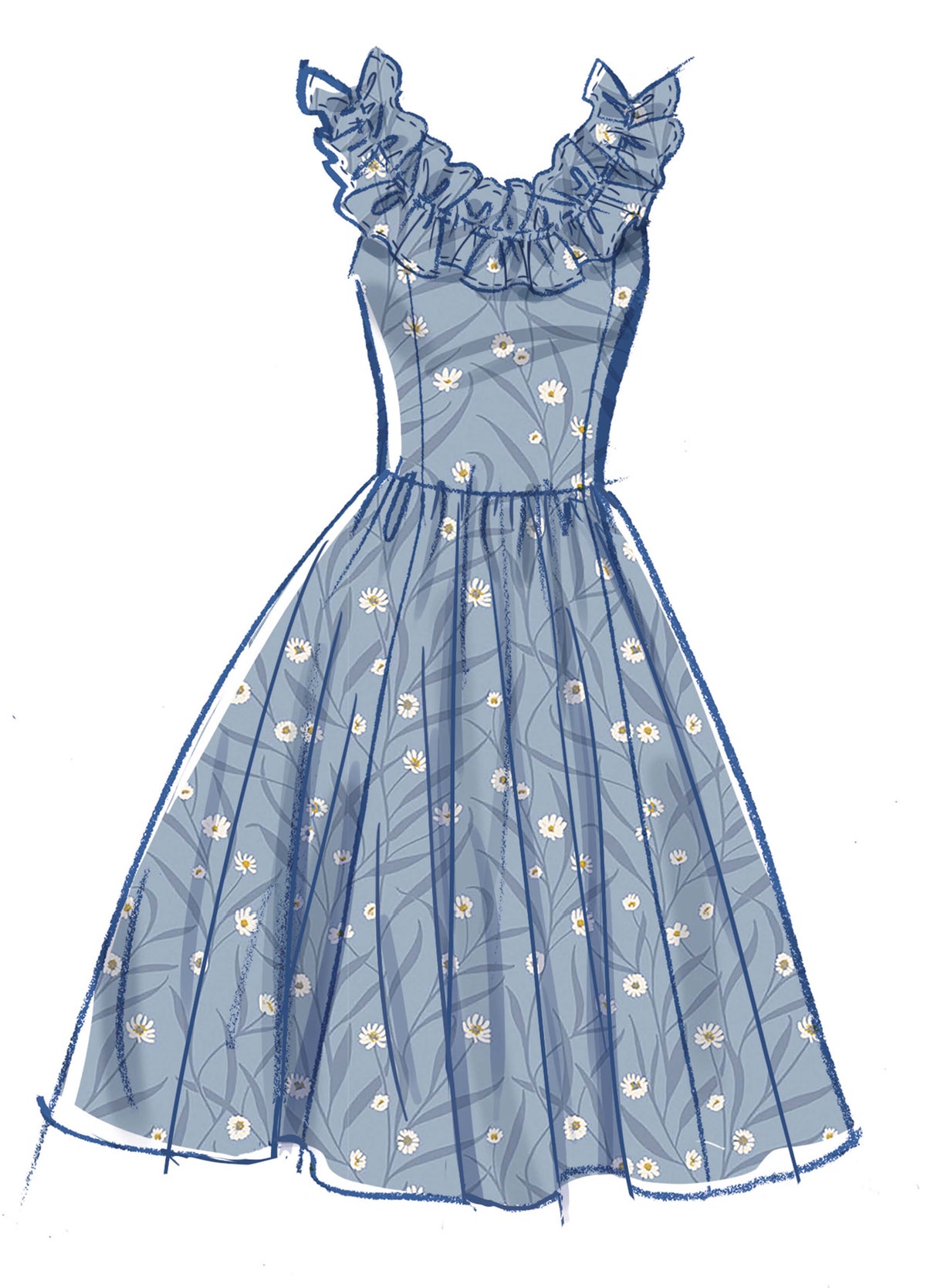 Patron McCall's n°8650 – Robes cintrées à coutures princesse