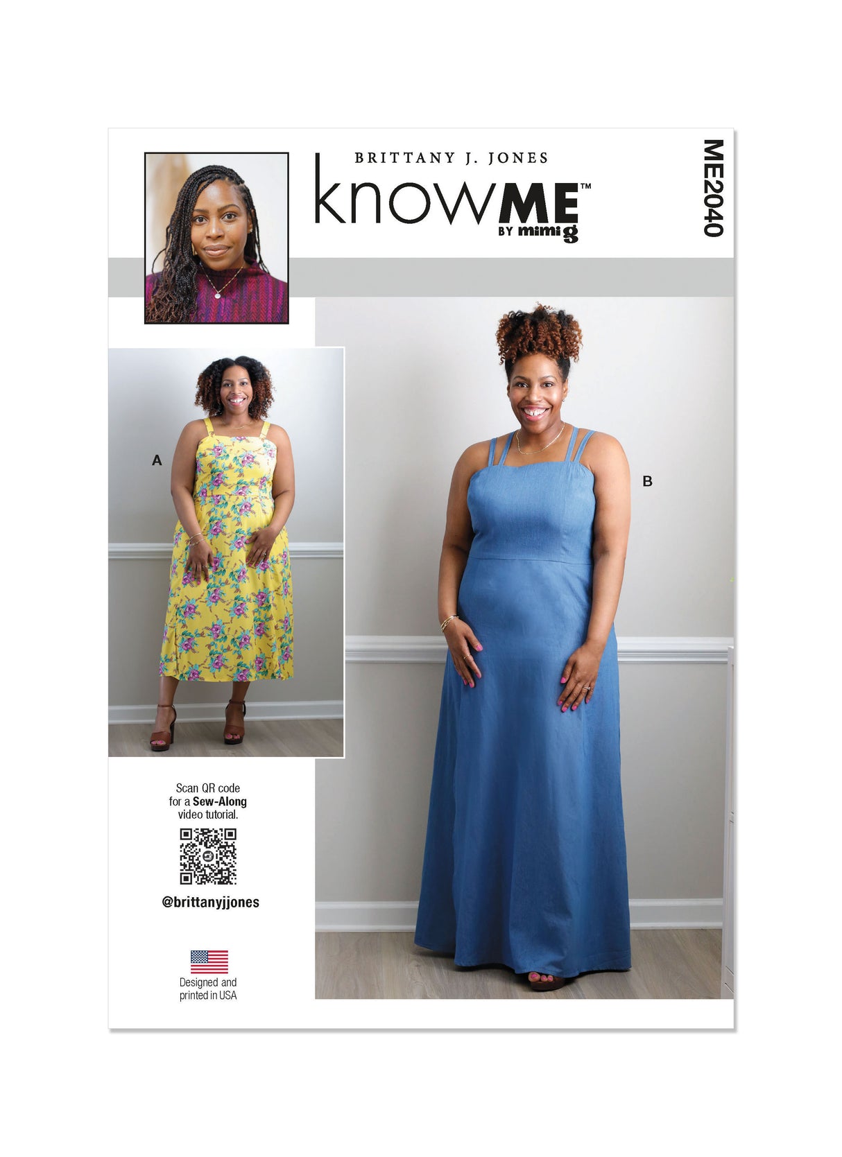 Patron Know Me n°2040 – Robe à bretelles en deux longueurs pour femmes