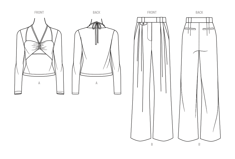 Patron Know Me n°2053 – Haut en maille et pantalon pour femmes
