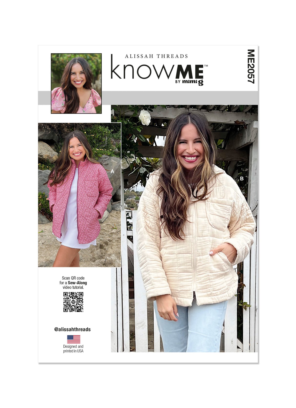 Patron Know Me n°2057 – Veste zippée avec capuche optionnelle pour femmes