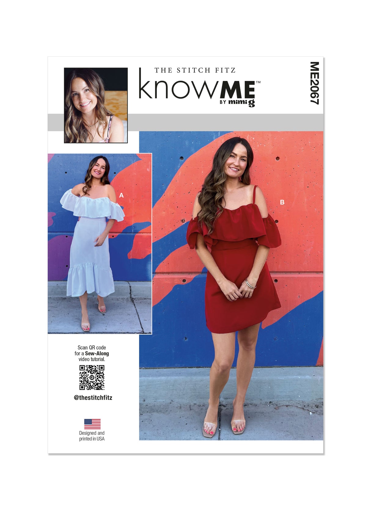 Patron Know Me n°2067 – Robe à épaules dénudées et volants pour femmes