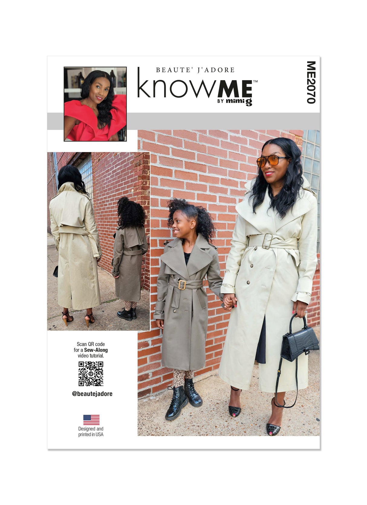 Patron Know Me n°2070 – Trench-coat pour femmes et enfants