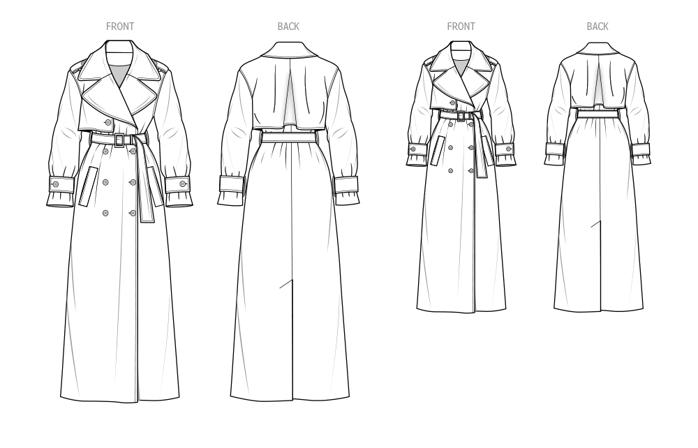 Patron Know Me n°2070 – Trench-coat pour femmes et enfants