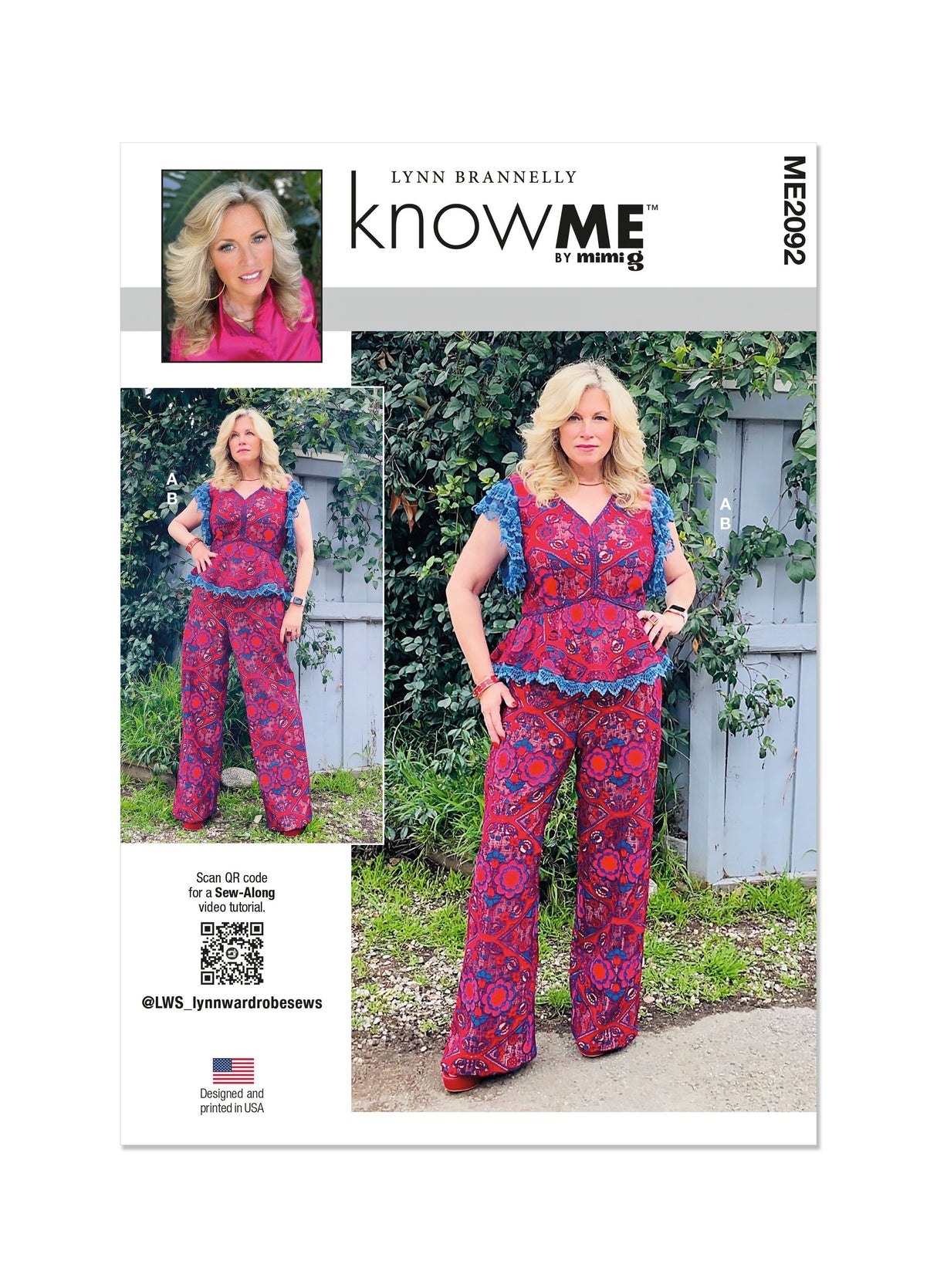 Patron Know Me n°2092 – Ensemble haut à basque et pantalon pour femmes