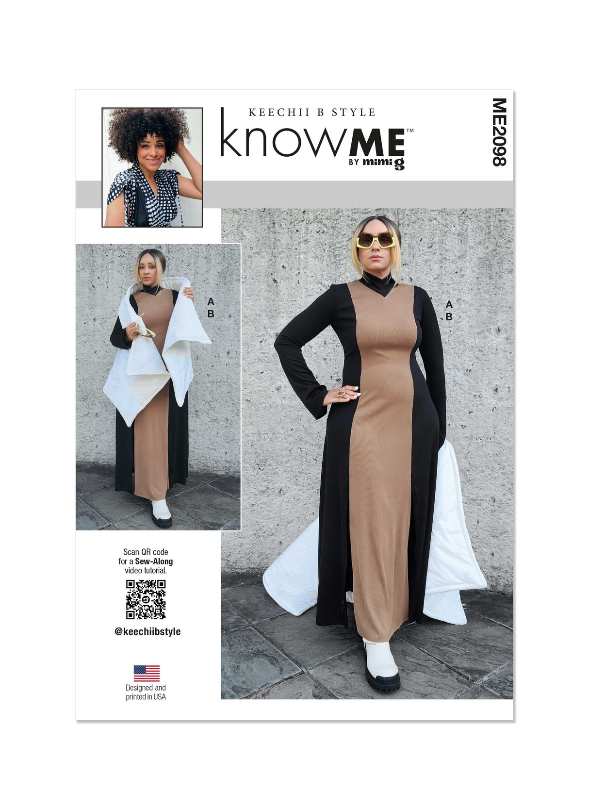 Patron Know Me n°2098 – Robe en tricot avec encolure croisée et manteau doublé