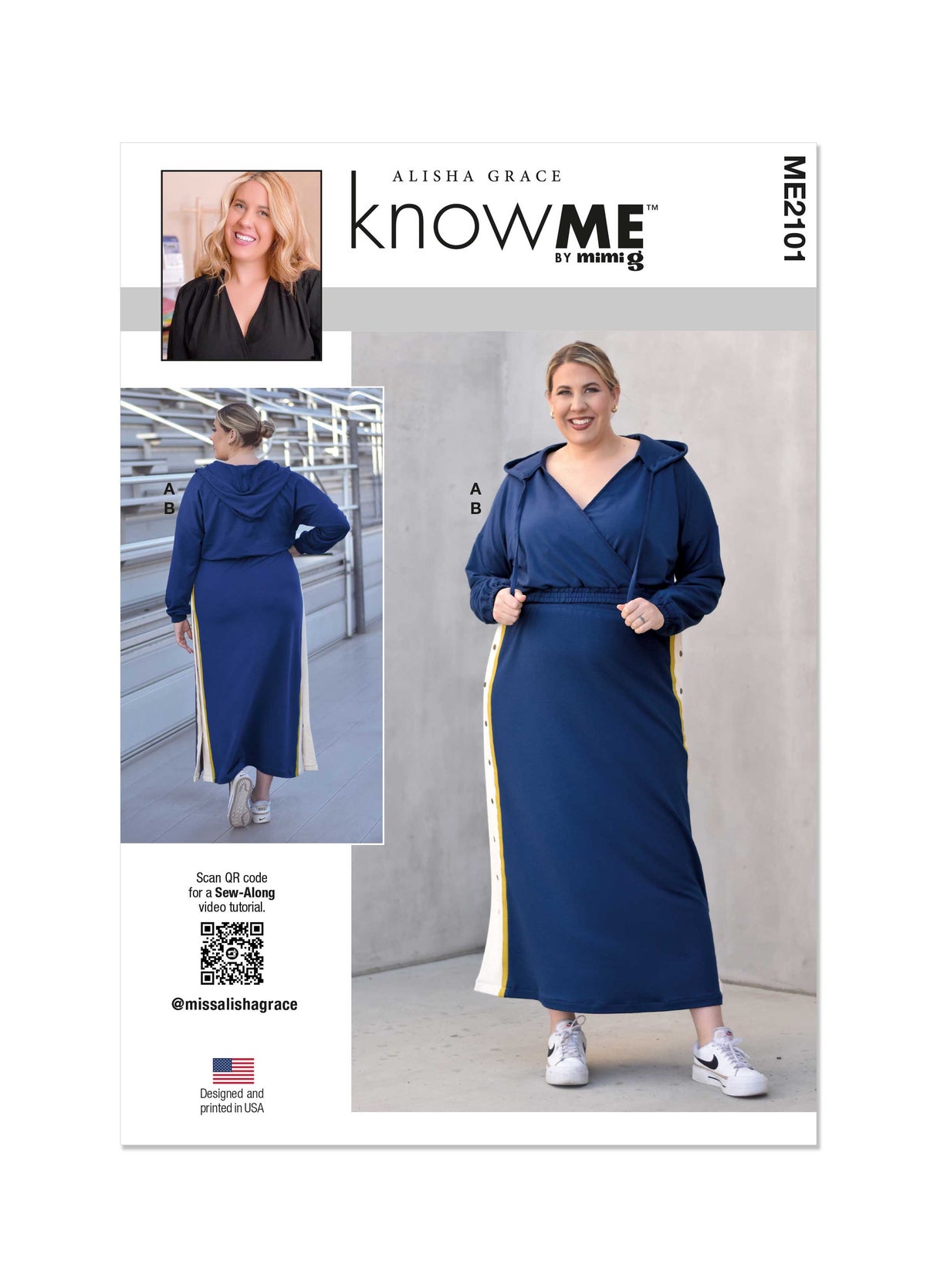 Patron Know Me n°2101 – Ensemble haut et jupe en tricot pour femmes
