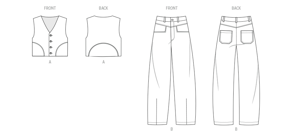 Patron Know Me n°2109 – Gilet et pantalon homme