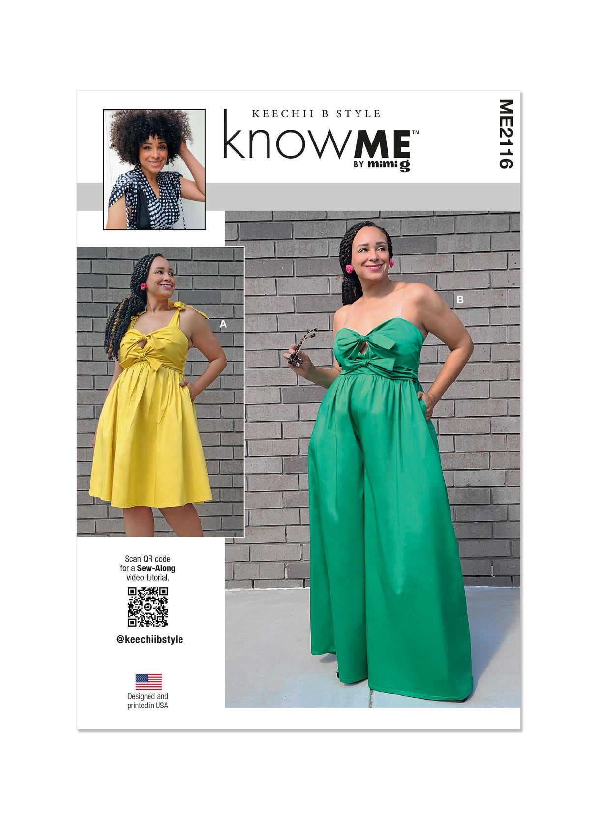 Patron Know Me n°2116 – Robe ou combinaison à nœud devant