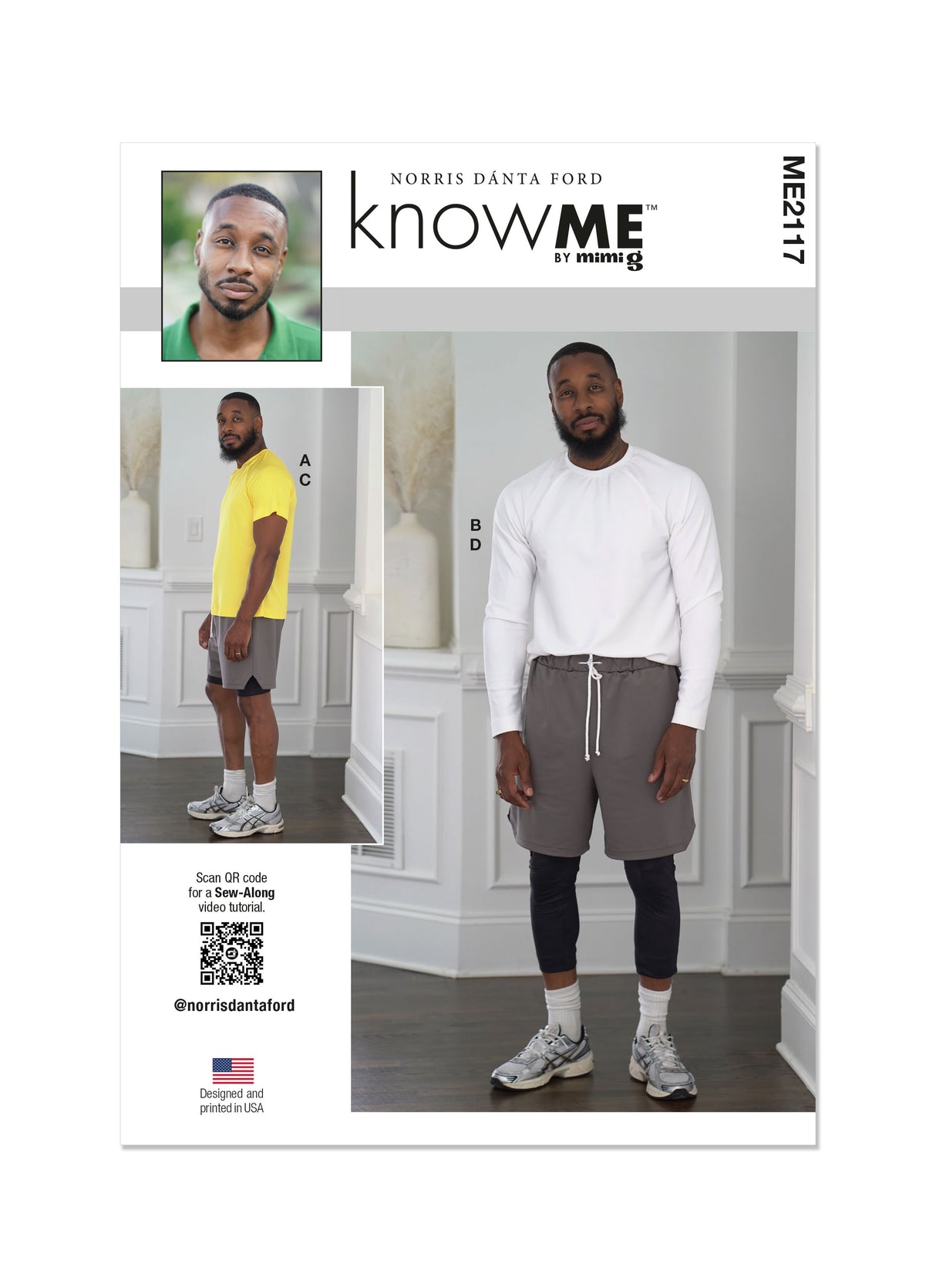 Patron Know Me n°2117 - T‑shirt raglan et shorts homme