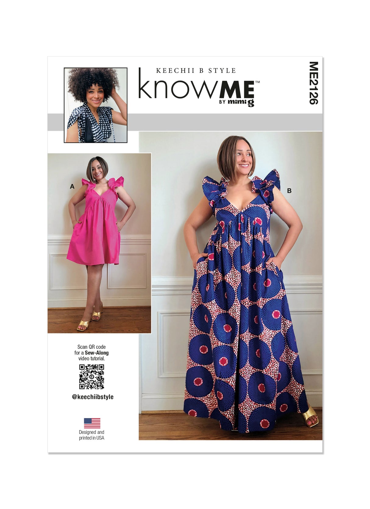 Patron Know Me n°2126 – Robe d’été à encolure V & manches volantées