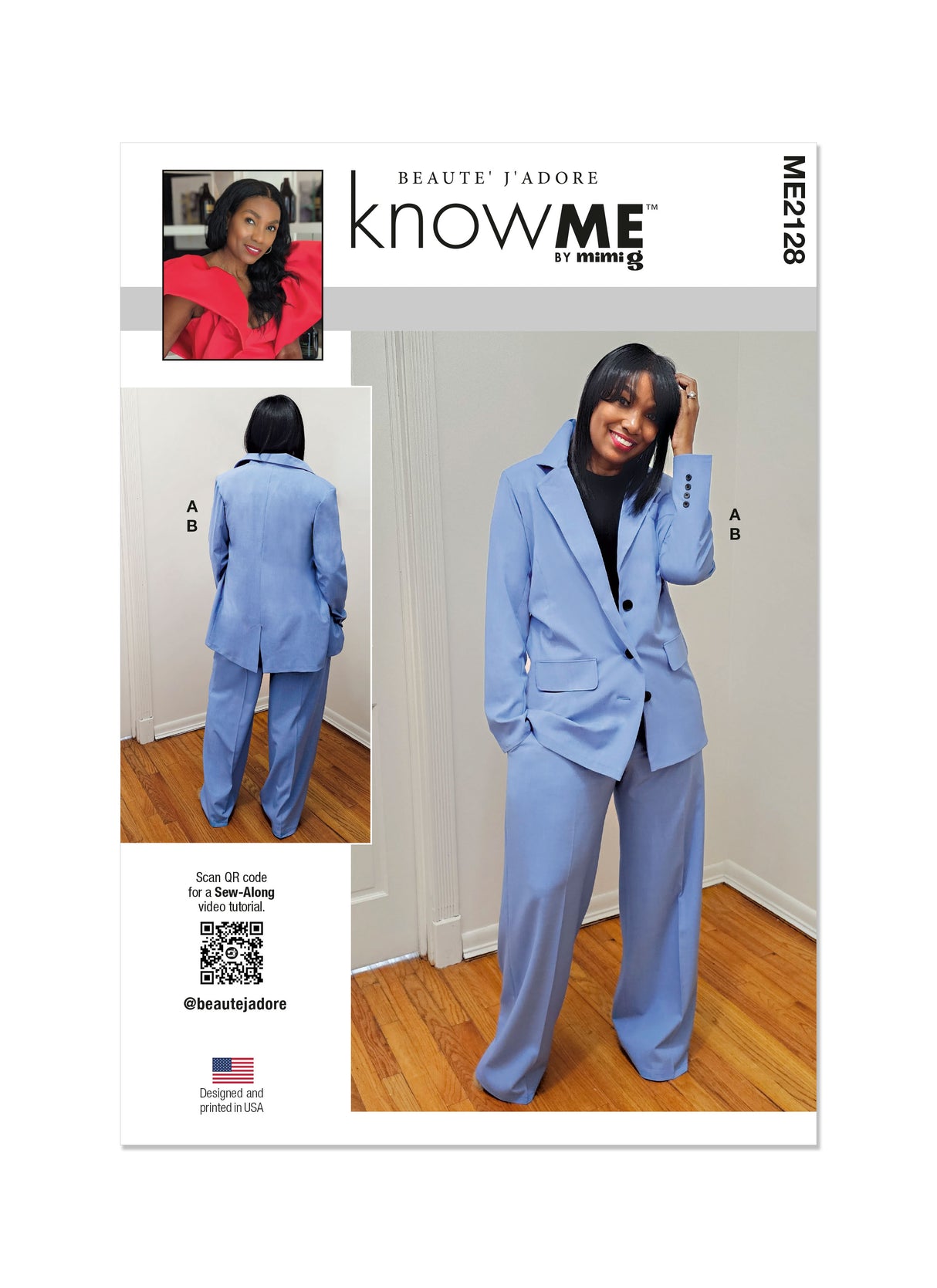Patron Know Me n°2128 – Veste boutonnée & pantalon droit