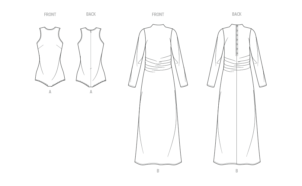 Patron Know Me n°2129 – Body dos nageur & Robe longue couture