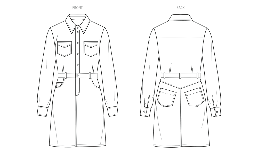 Patron Know Me n°2133 – Robe midi boutonnée