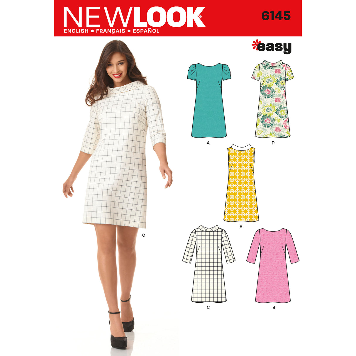 Patron New Look n°6145 - Robe droite