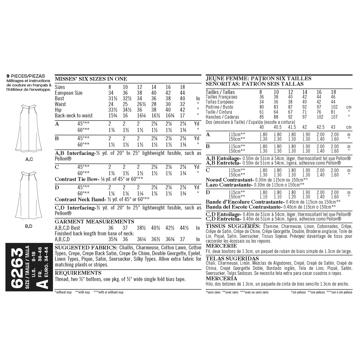 Patron New Look n°6263 - Robe
