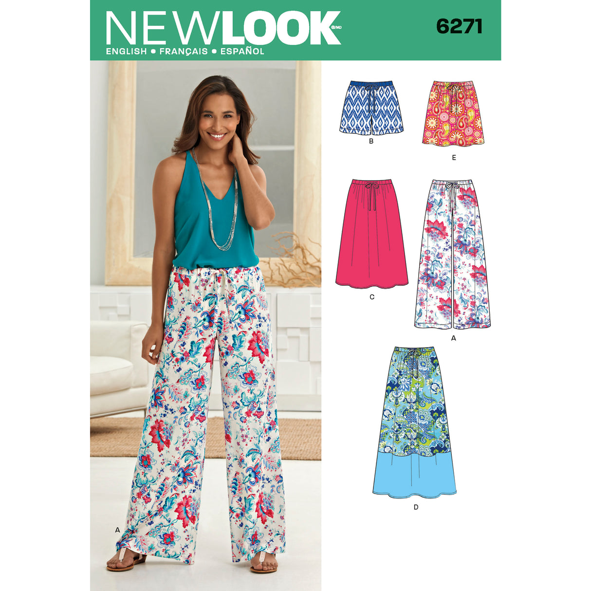 Patron New Look n°6271 – Jupe, short et pantalon