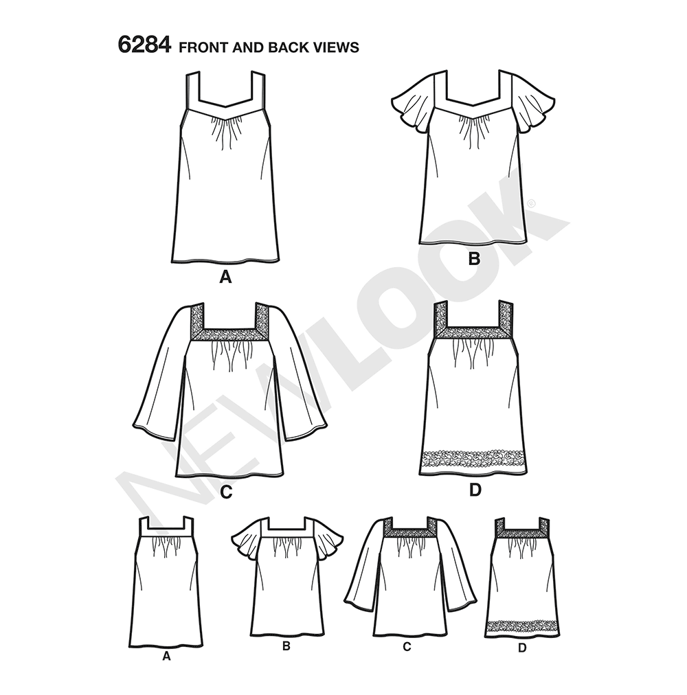 Patron New Look n°6284 - Tunique