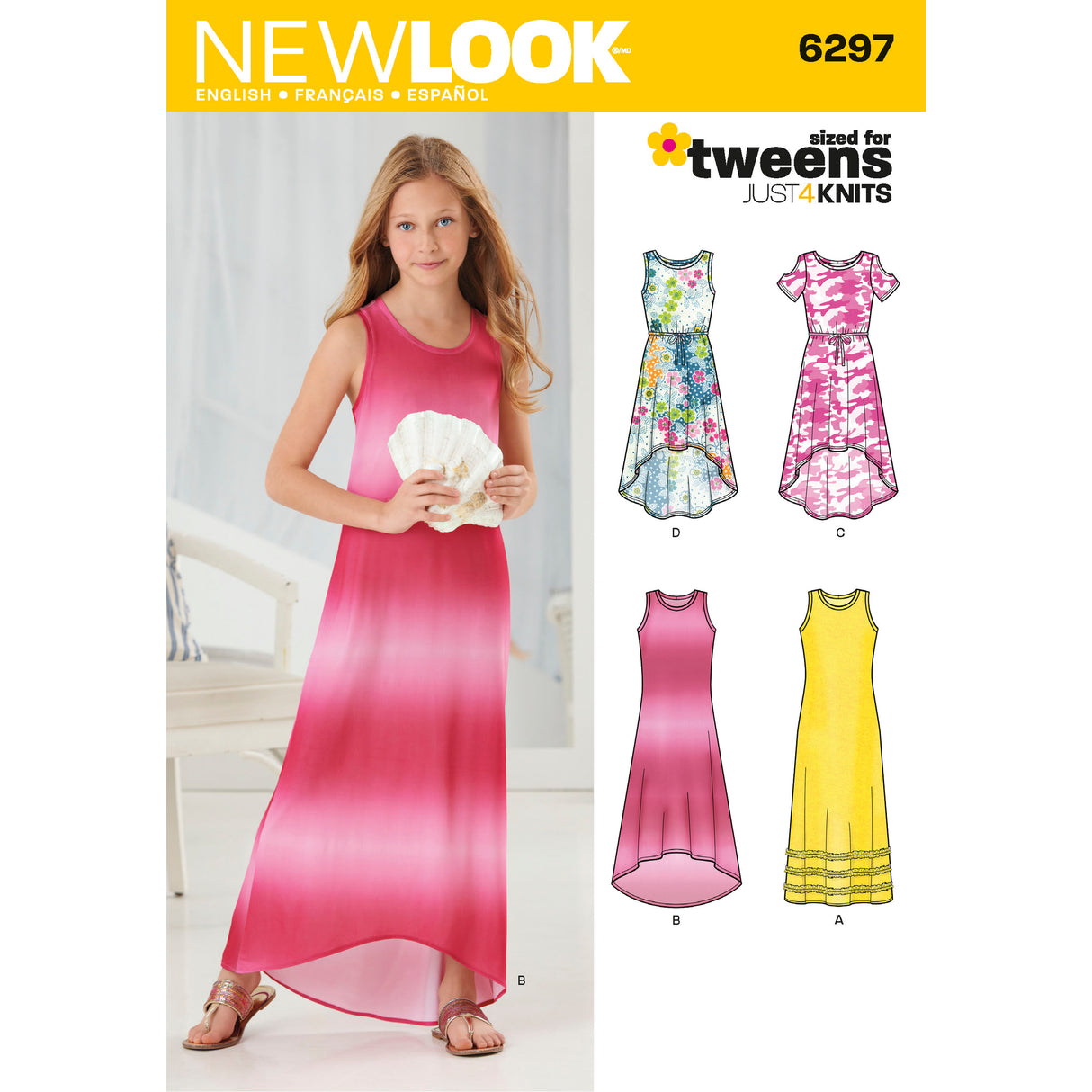Patron New Look n°6297 – Robe longue pour fille