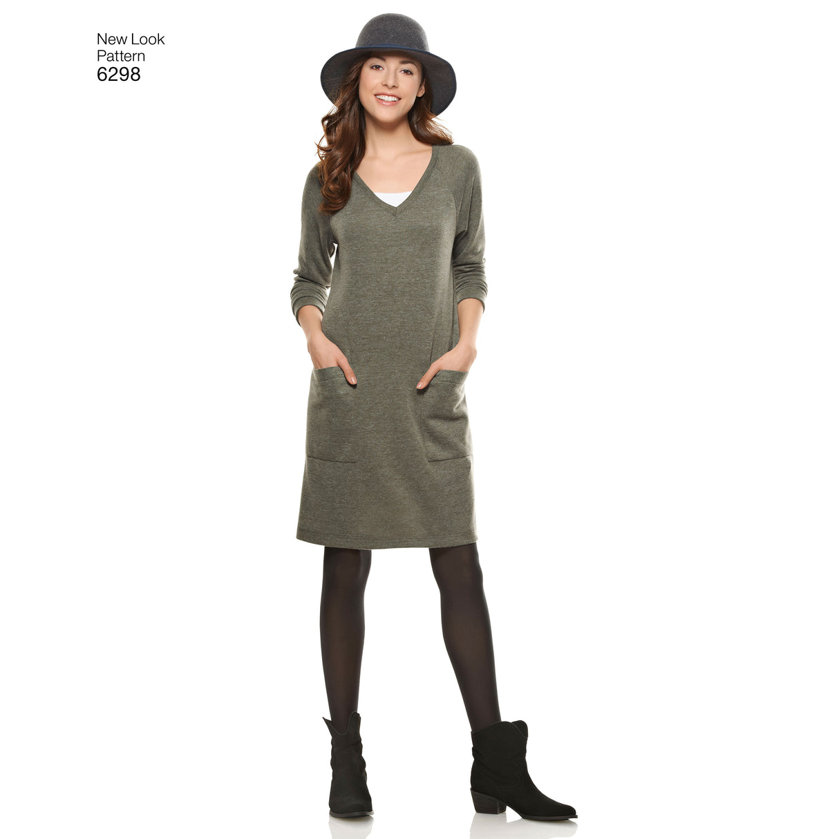 Patron New Look n°6298 – Robe tunique à encolure variée
