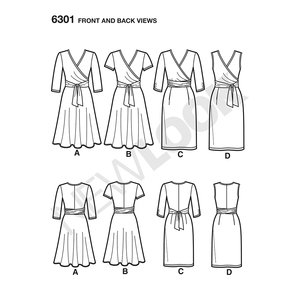 Patron New Look n°6301 – Robe portefeuille élégante